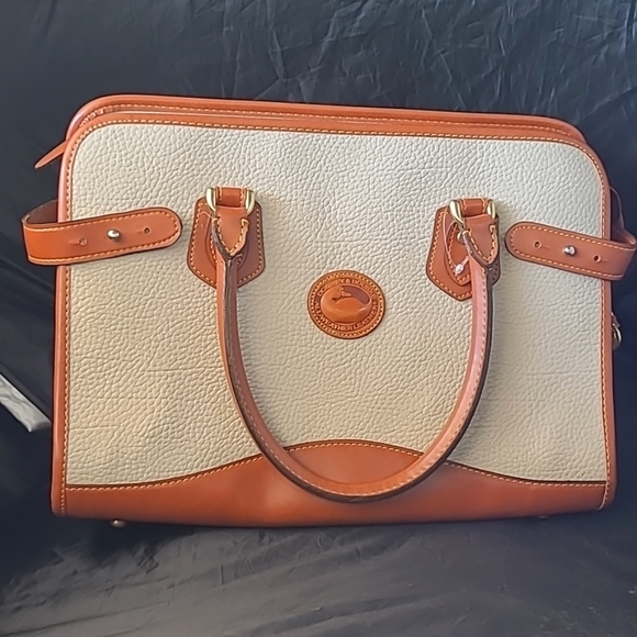 Dooney & Bourke Handbags - 💘 Vintage Dooney & Bourke All-Weather-Leather Shoulder Bag - Nubuck & Tan …